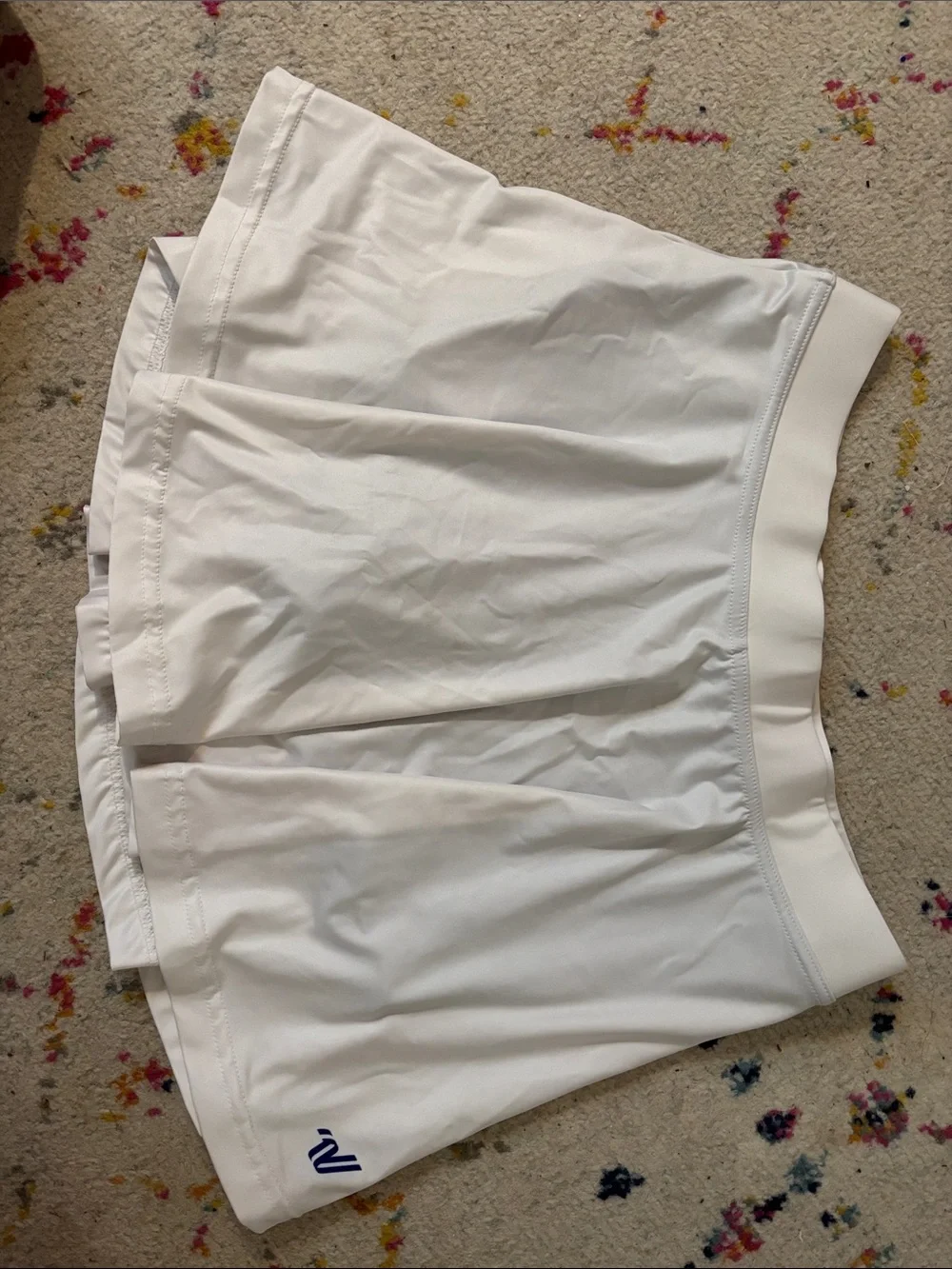 Varsity White Athletic Skort with Logo